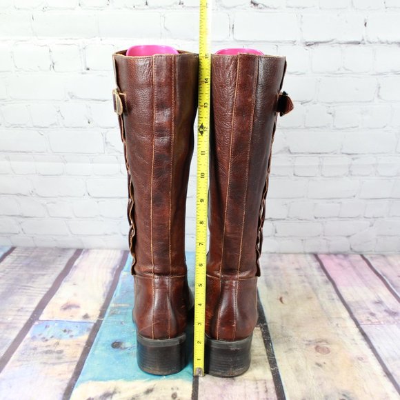 NICOLE Boho Tall Riding Boots Side Zip Shoe 7.5 M - Picture 9 of 11